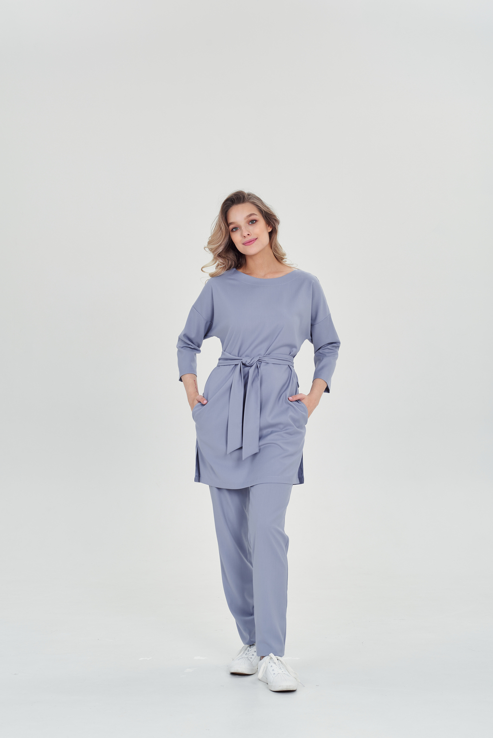 Блуза медицинская женская | Бл-365 3/4 либерти люкс