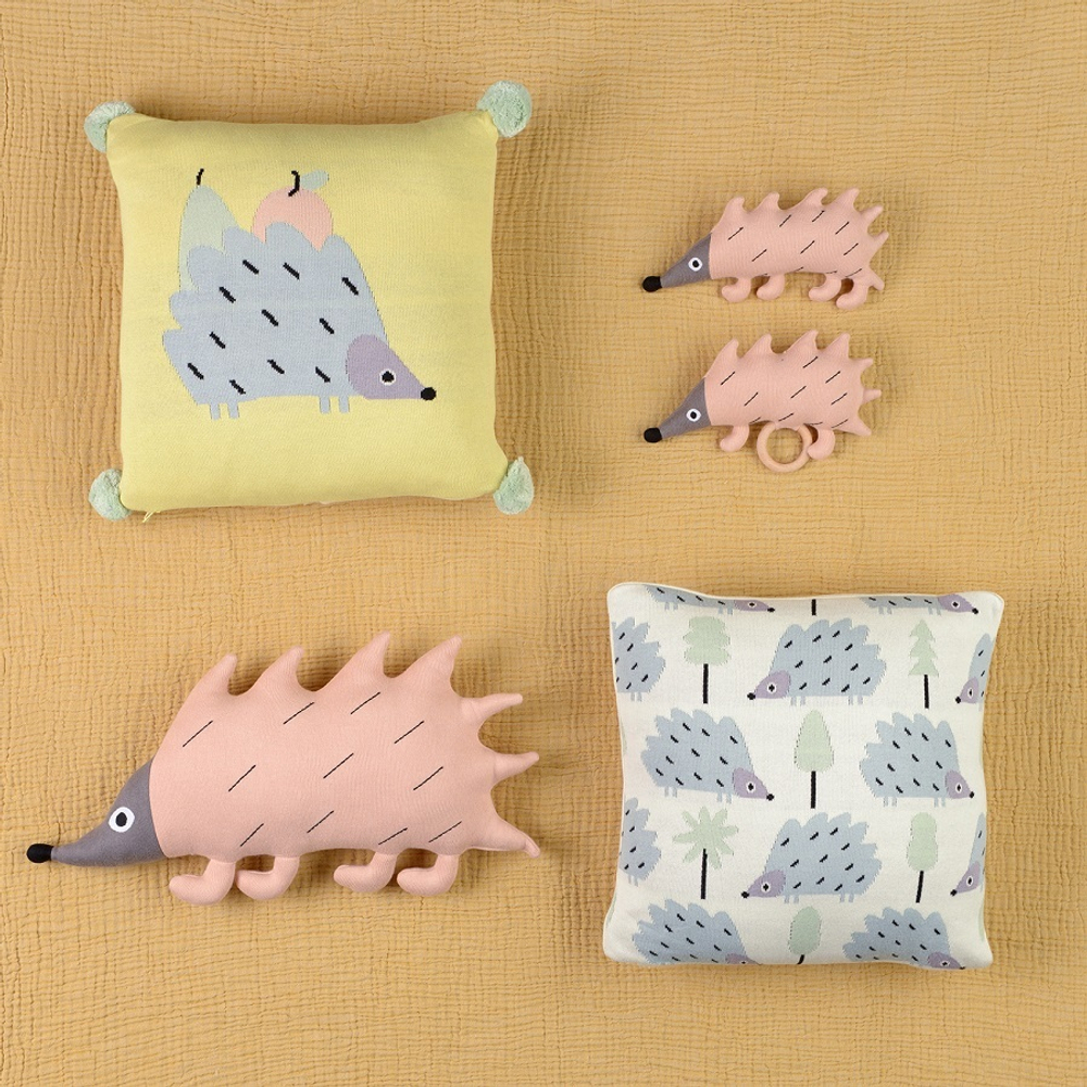 Погремушка хлопковая 14х8см Tkano Tiny world Ежик Ugo