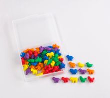 Материал счетный фигурки «Домашние животные» (72шт., 6 форм, 6 цветов)