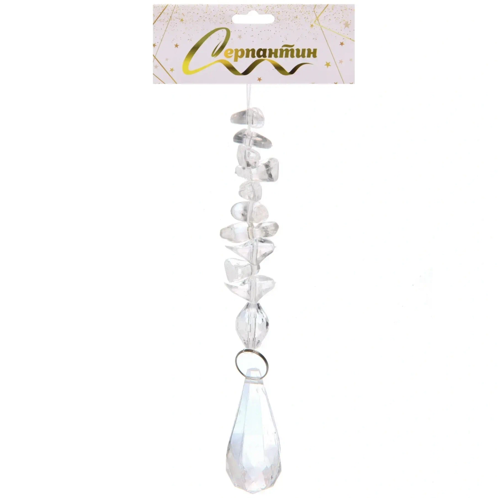 Подвеска «Изящный камень» 13 см, Прозрачный