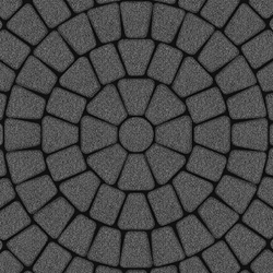 Тротуарная плитка КЛАССИКО (круг) - Гранит Серый, комплект из 3 видов плит