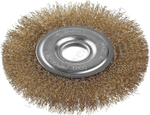 ЗУБР 125 мм, витая латунированная стальная проволока, 0.3 мм, Щетка дисковая, Профессионал (35187-125)