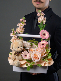 Вызвать улыбку бежевый мишка