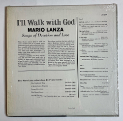 Винтажная виниловая пластинка LP Mario Lanza Марио Ланца I Will Walk With God (Canada 1962)