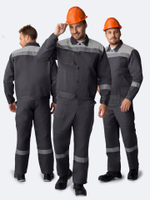 Костюм Лигор-2 СОП У. (тк.Смесовая,210) п/к, т.серый/св.серый