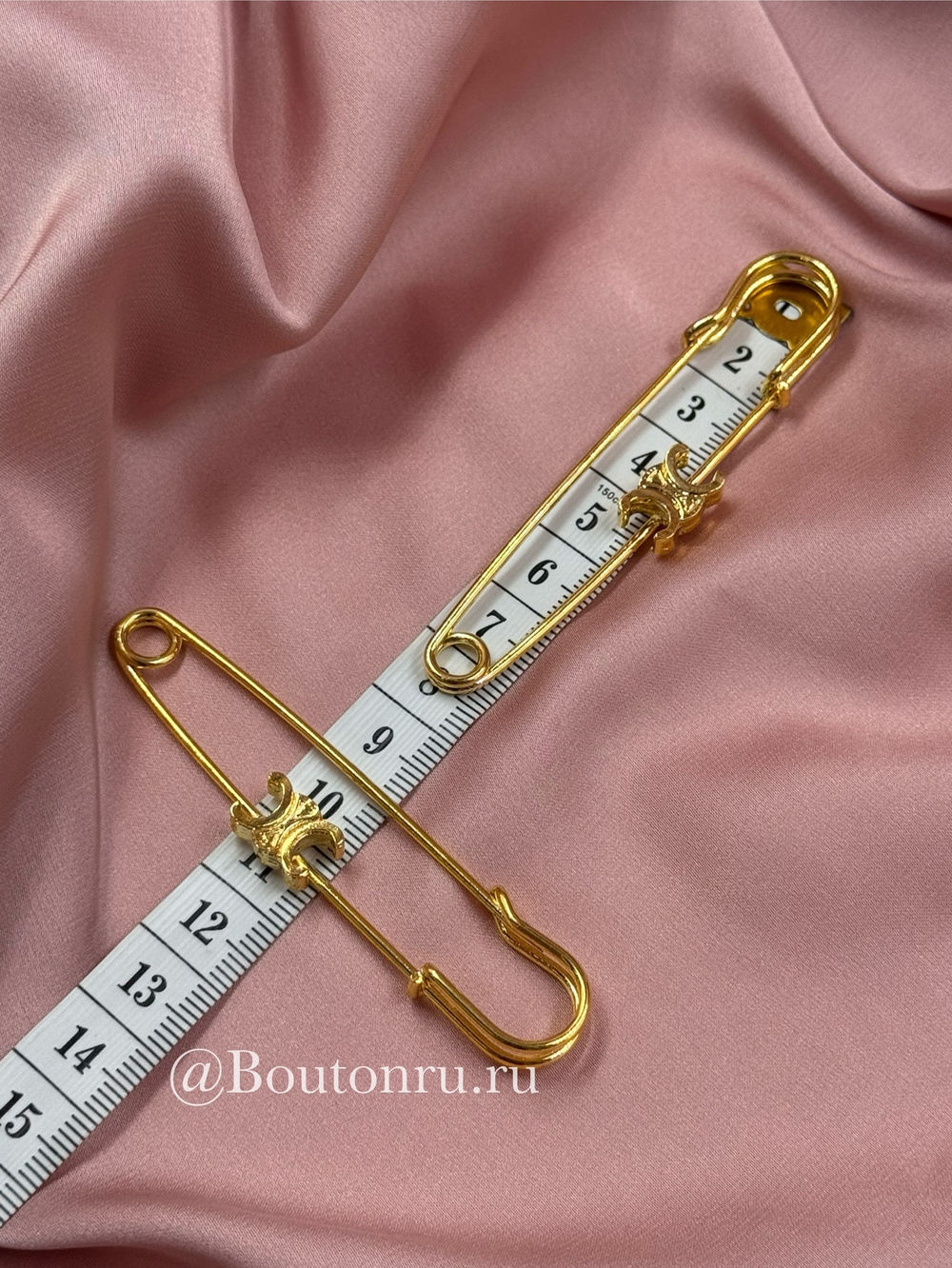 Брошь булавка Сел. золотая