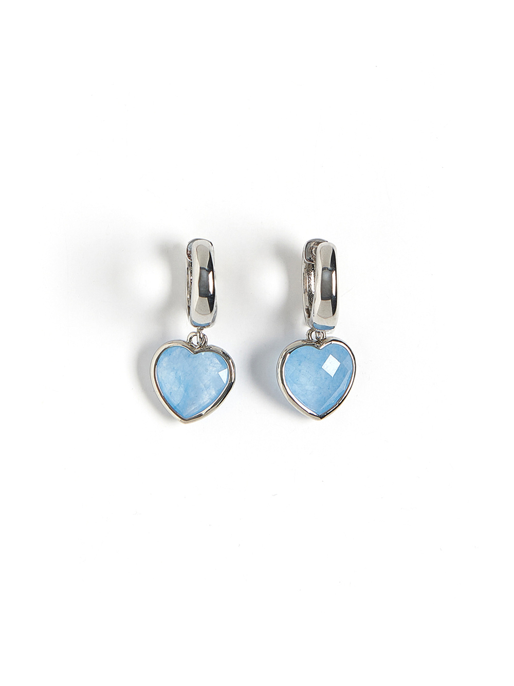 Серьги "Amour" silver с голубым агатом