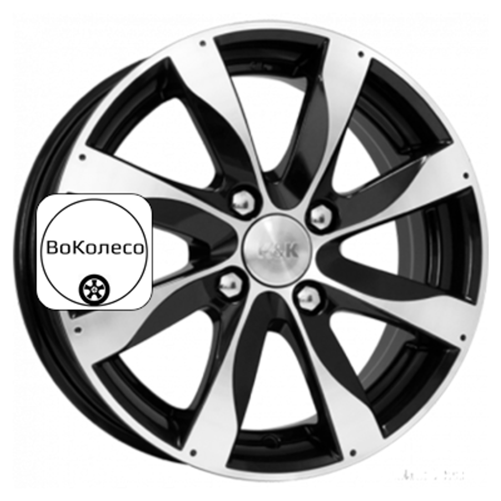 6x15/4x100 ET45 D54,1 Джемини-оригинал (КС617) Алмаз черный КС617 K&K