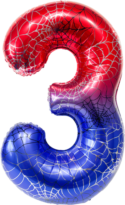 Цифра 3 "Героическая тема" (40''/102 см) Красный/Синий