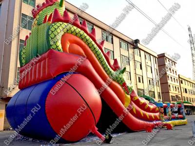 Профессиональный надувной батут "Гранд-саванна" 17*10*9 м