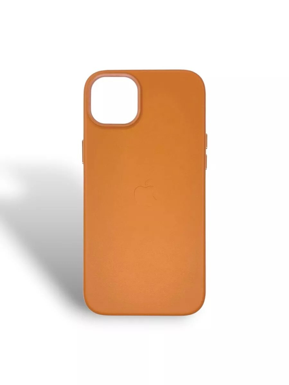 Кожаный чехол Leather Case iPhone 14 PLUS | Saddle Brown Светло-Коричневый