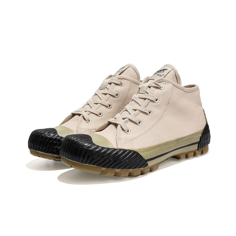 3537 Canvas Liberation Shoes Unisex High top Beige Black