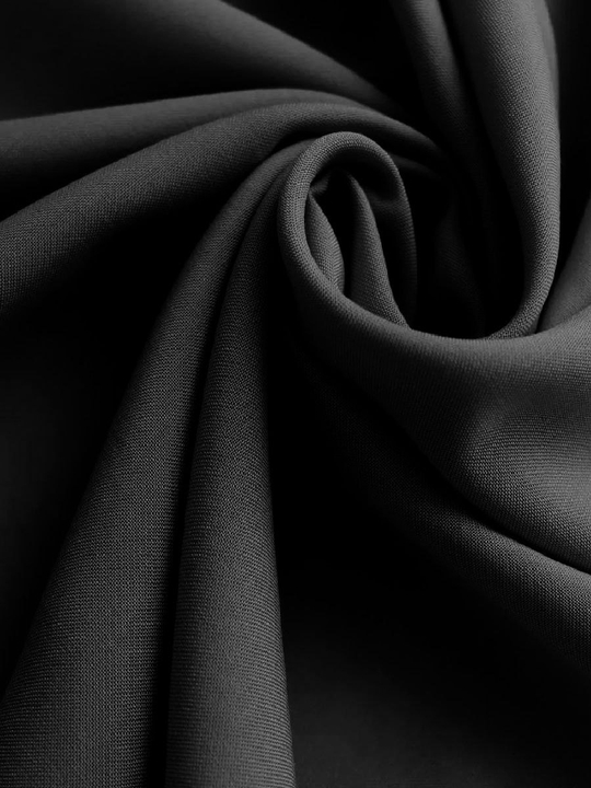 штапель однотонный, черный