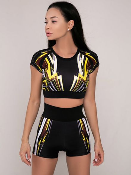 Шорты с поясом корсаж  Lightning Yellow