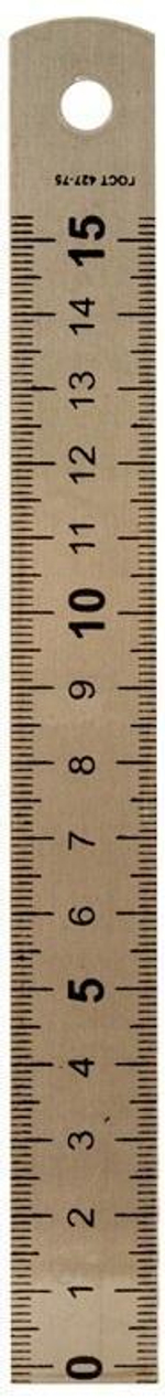 Линейка стальная (пружинистая нержавеющая) 15 см (Пчелка)