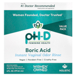 pH-D Feminine Health, борная кислота, мгновенное ополаскиватель для влагалища для устранения запаха, 2 флакона и 2 насадки, 177,44 мл (6 жидк. унций)