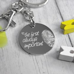 Брелок с отпечатком пальца на заказ