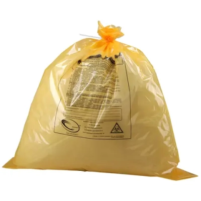 Пакеты для утилизации медицинских отходов класс Б одноразовые 700х800 мм 12 микрон 80 л 100 шт