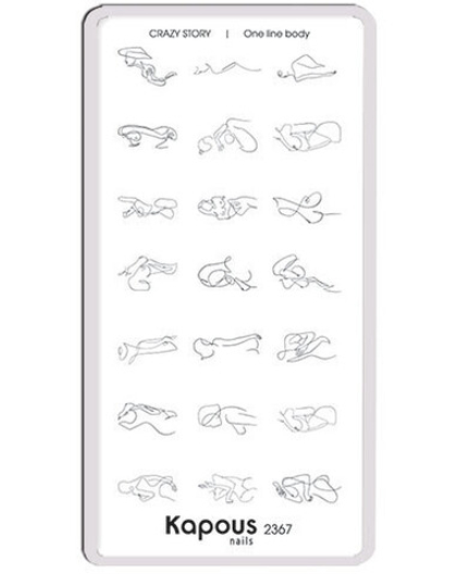 One line body, пластина для стемпинга «Crazy story» Kapous