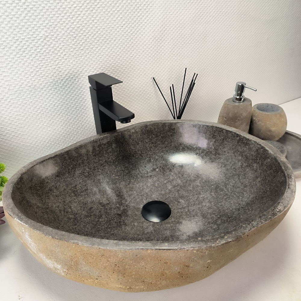 Раковина из речного камня RS-63444 (54*43*15) 0123
