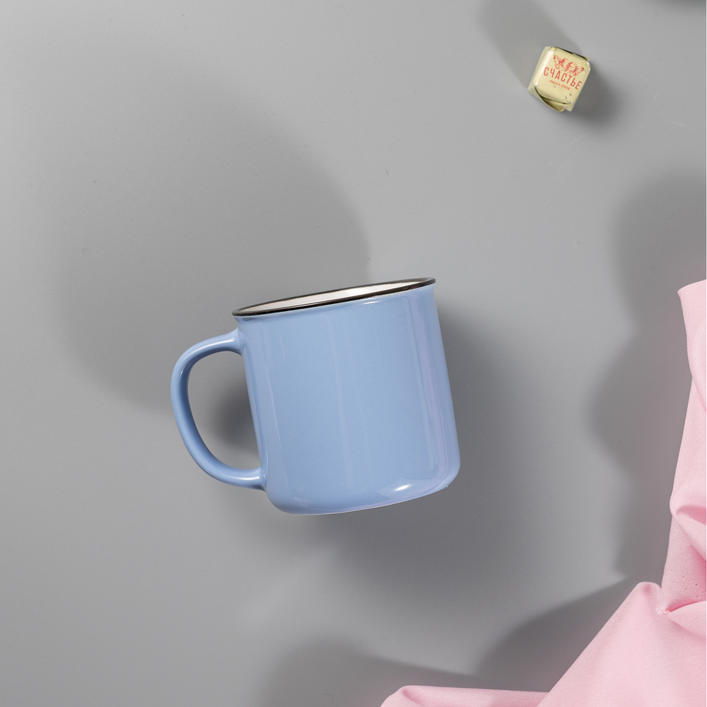 Кружка голубая «Дача» 250 мл.