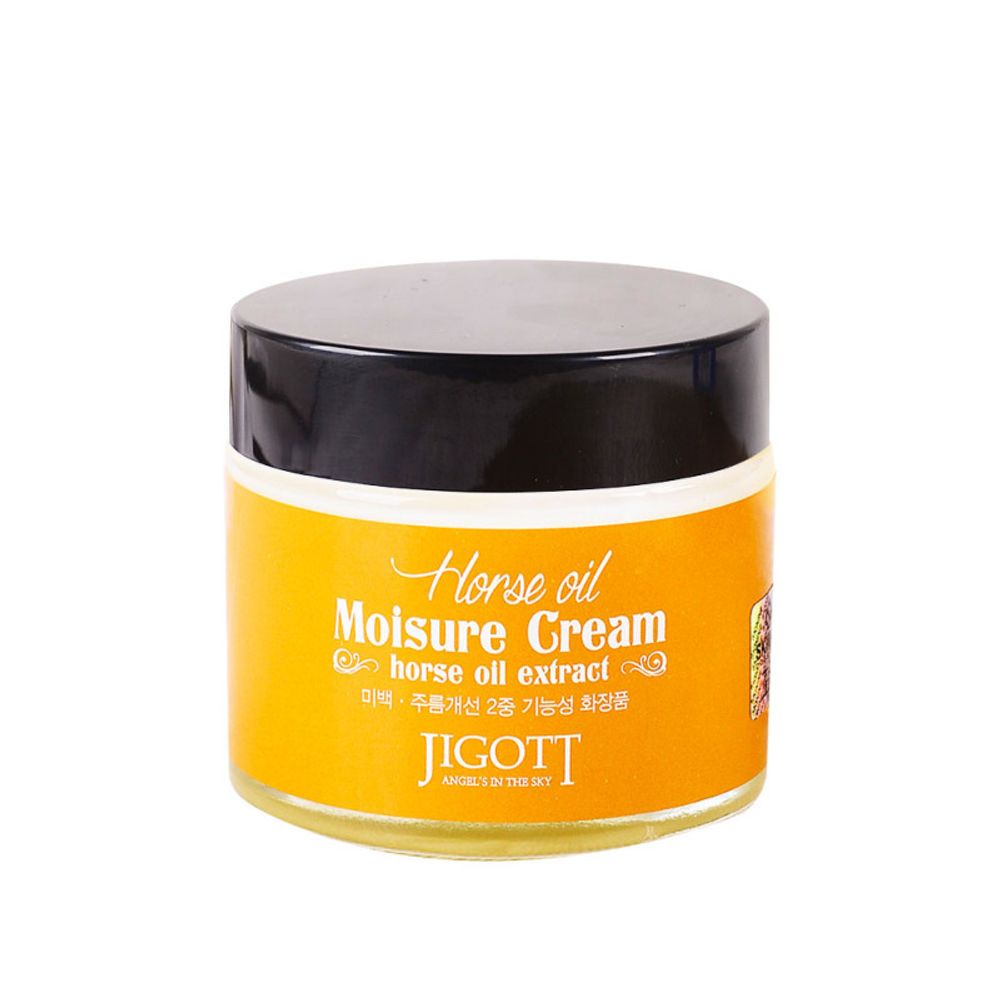 Крем для лица Jigott Moisture Cream Horse Oil Увлажняющий с Лошадиным маслом 70 мл