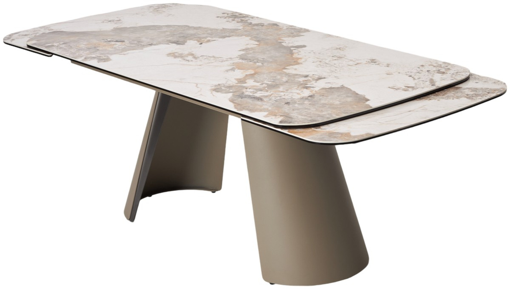 Стол М-City DISAUR Стефан (Stefan) 180 Пандора (Gloss Luxury Pandora) керамика, стекло, Латте