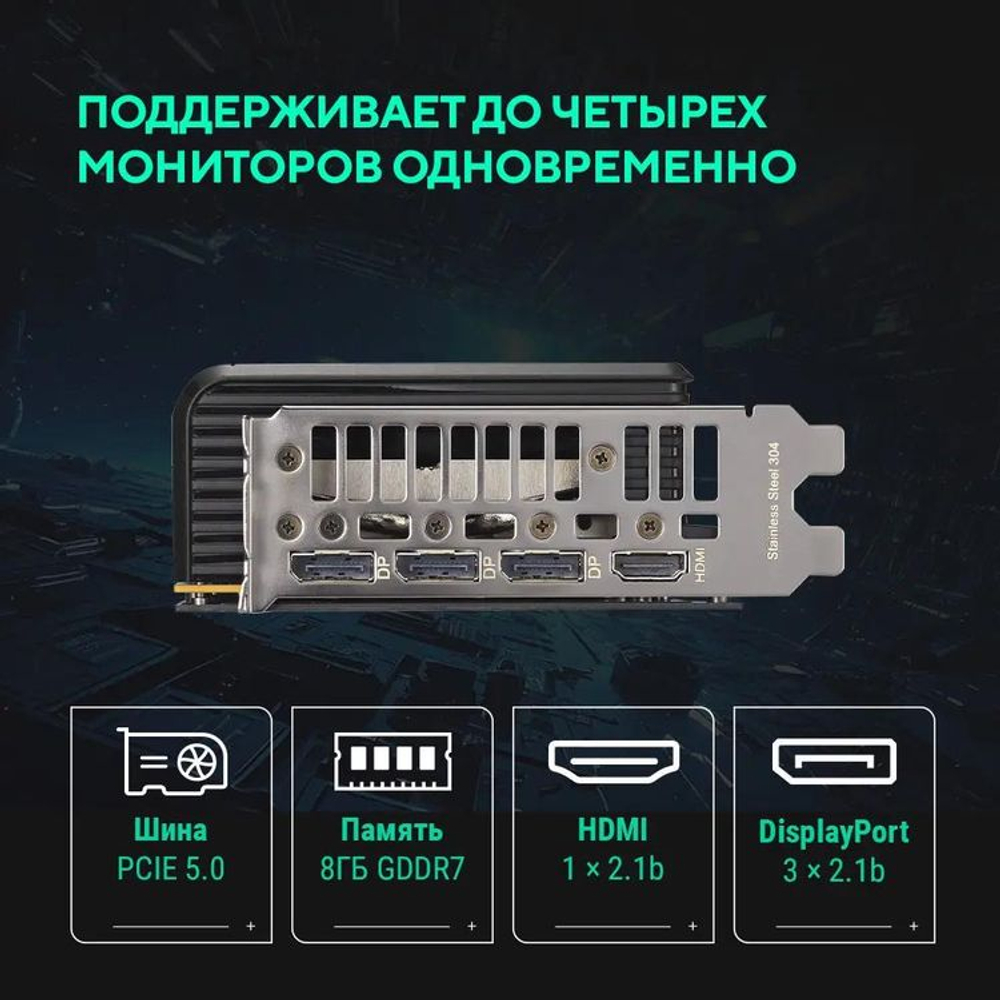 Видеокарта ASUS NVIDIA  GeForce RTX 5060 PRIME-RTX5060-O8G 8ГБ PRIME, GDDR7, OC,  Ret