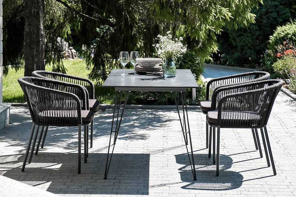 "Милан" обеденная группа на 6 персон, цвет темный