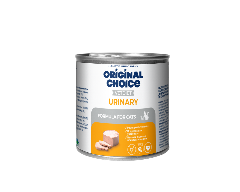 Консервы ORIGINAL CHOICE VETDIET Urinary для кошек профилактика МКБ 240 г