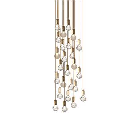Подвесной дизайнерский светильник Crystal Bulb by Lee Broom (18 подвесов)