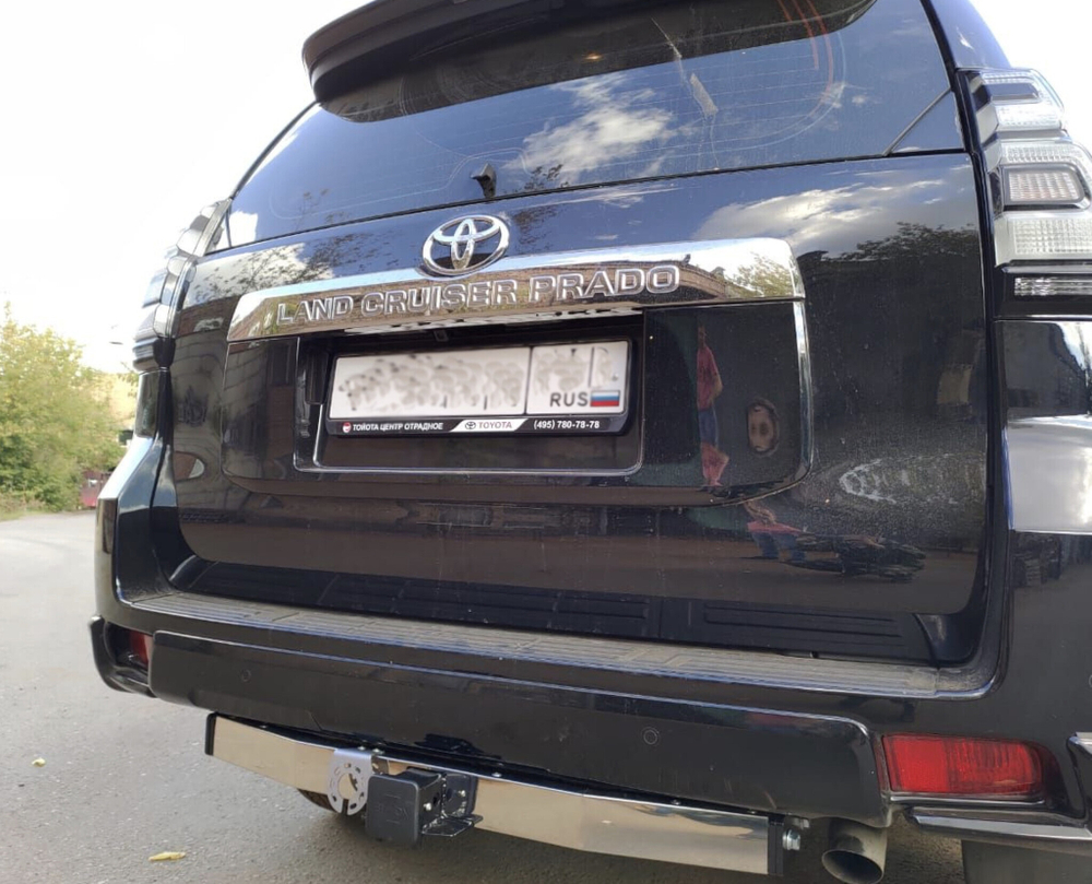 Фаркоп с элект. Smart, на Land Cruiser Prado 120, 150 FA 0602-E(N) (с 2009 г.в.(c накладкой из нержавеющей стали)) (паспорт и сертификат в комплекте) Бизон