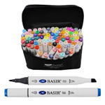 Маркер для скетчинга, двусторонние, Basir, трёхгранные, 13 мм, спиртовые, 100 шт