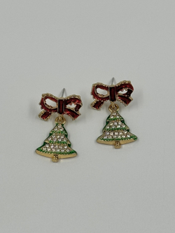 Серьги Ёлочки с бантами