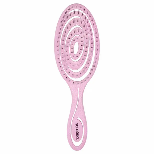 Solomeya Подвижная био-расческа для волос Светло-розовая /Light pink