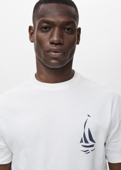 Футболка 100% хлопок с принтом на груди