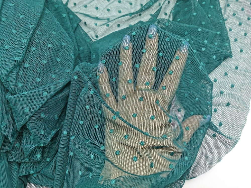 Эластичная сетка, мушки 3 мм, темно-зеленая