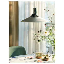 IKEA FYRTIOFYRA  (ИКЕА ФЙРТИОФЙРА)  -  Подвесной светильник, эффект хрома/белый, 38 см