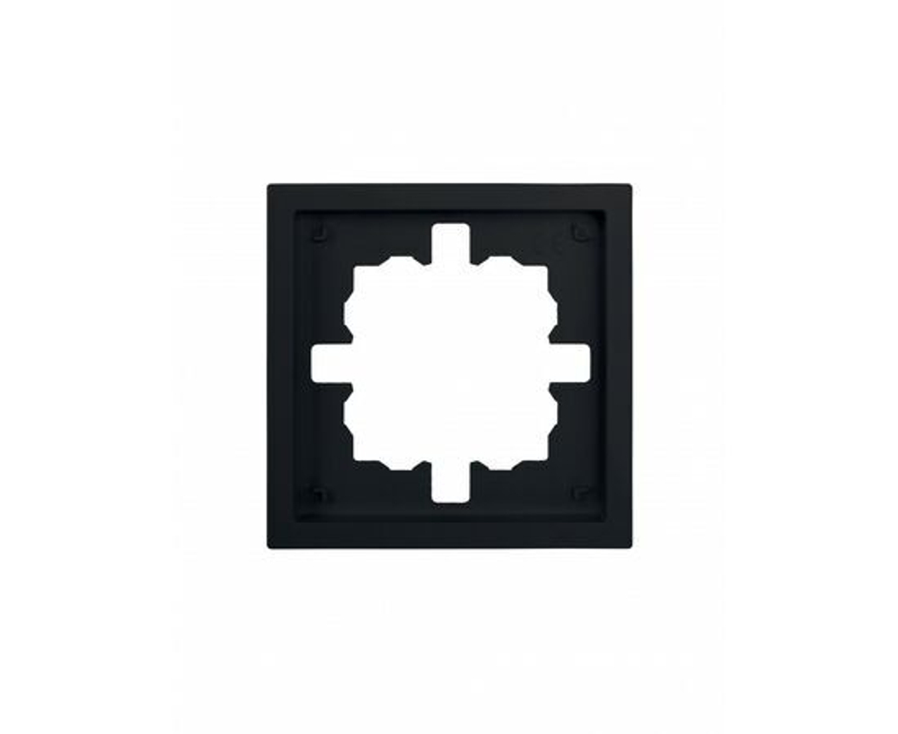 Рамка электроустановочная 1-местная Lezard Zima 704-4200-146 горизонтальная, пластик, черный бархат