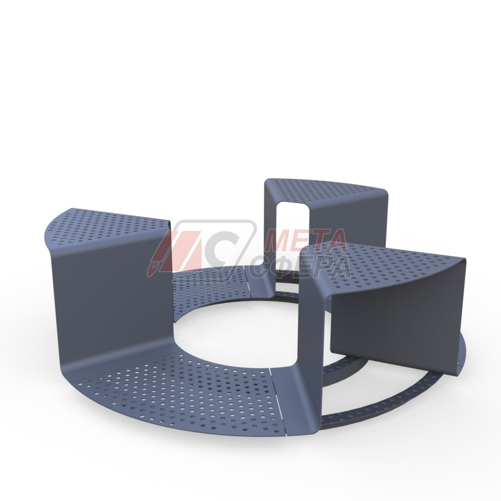 Приствольная решетка-лавка Синус