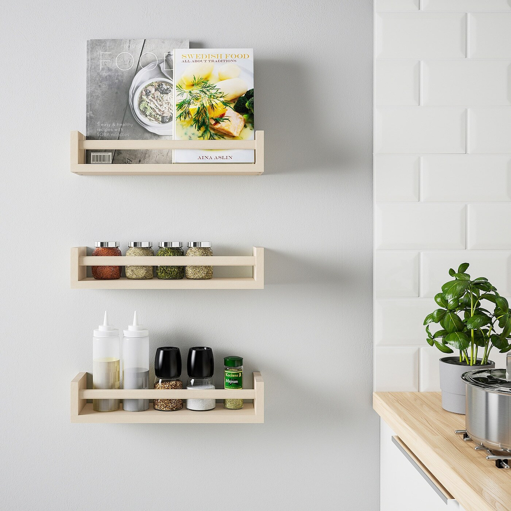 Подставка для специй IKEA BEKVAM (БЕКВЭМ), Осина, 40x10x9 см