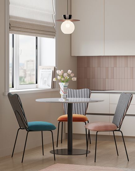 Стул pompadour, велюр, пыльная роза