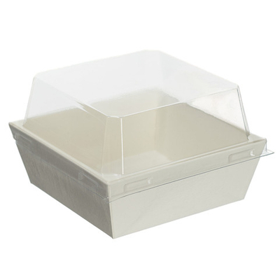 Контейнер бумажный Ant Box White с крышкой 350 мл 9- 9 (90x90x80) 1/750