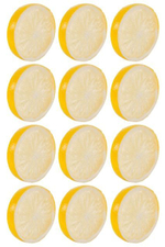Набор из 12 шт декор "Лимонные дольки" 9гр пластик