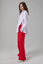 Рубашка оверсайз трансформер белая