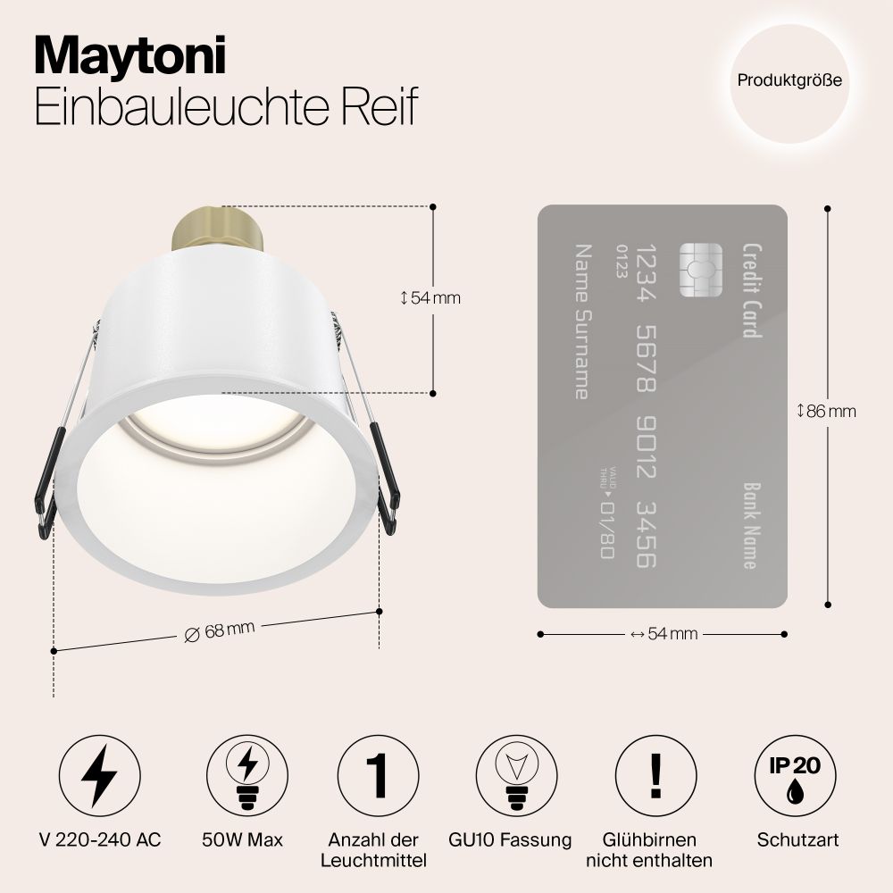 Встраиваемый светильник Technical DL049-01W