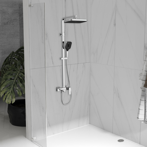 Душевая стойка Vincea Cube VSFS-4C12CH с изливом, хром