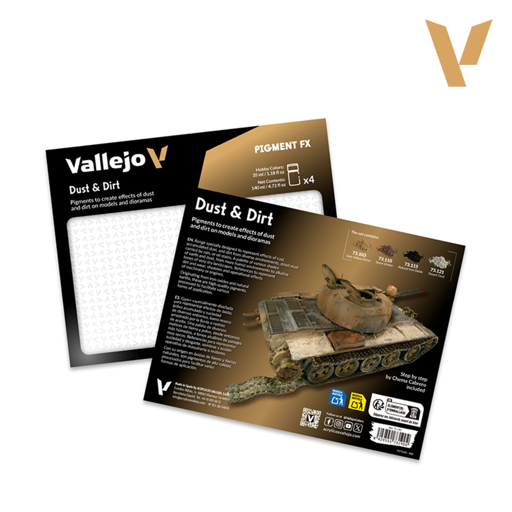 Набор красок Vallejo Pigments Set: Dust & Dirt