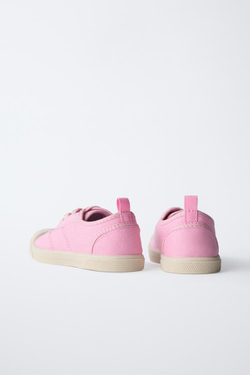ZARA КЕДЫ ИЗ ХЛОПКА, РОЗОВЫЙ
