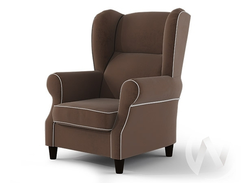 Кресло Брайтон КР (велюр коричневый)